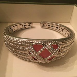 Judith Ripka Sterling Cuff Bracelet with Heart